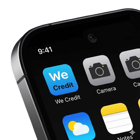 WeCredit App Mockup